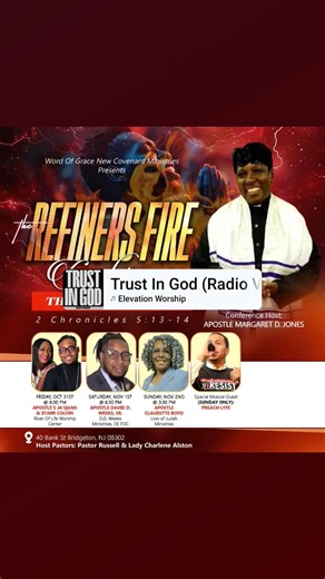 Morning Blessings: Night 1 of Refiners Fire, The Throne Room was pure Worship & Prophetic Utterance. Apostle Ja'quan Colvin & Apostle Star Colvin under the leading of the Holy Ghost executed their assignment with Apostolic Authority & Grace. The portals of heaven opened and the fire of Lord rested in the house. Lives were transformed, Prophetic prophecy was confirmed, and worship was birth, revived and restored to those who felt barren. Apostle Aunty Margaret Jones Love yall to life❤️ Meet us to