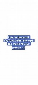 download ur YouTube video to mp3 :P ♥ (please read the description)