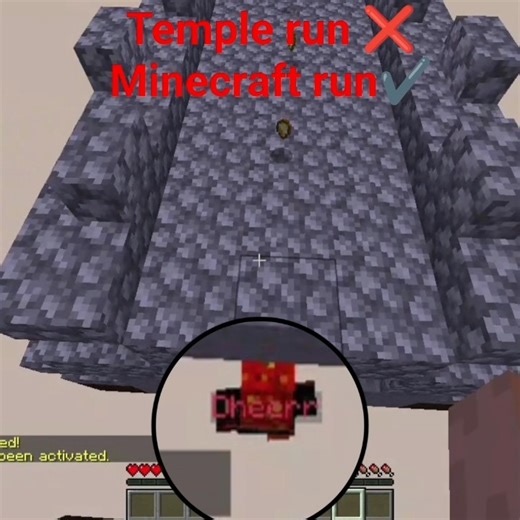 temple run ❌ minecraft ✔️ #minecraft #gaming