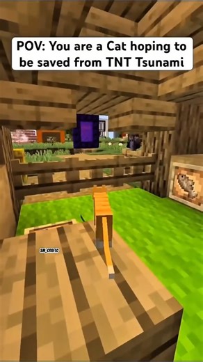 sm on Instagram: "Saved my Cat from a TNT Tsunami 😭💥 | Minecraft Survival Moments My cat almost got blown away by a TNT tsunami in Minecraft! 🐱💣 This was the most intense rescue I’ve ever done — one wrong move and everything would’ve exploded 💀 Watch till the end to see if we made it out alive! 🌊🔥"