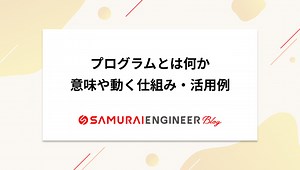 プログラムとは？意味や仕組み、活用例をわかりやすく解説 | 侍エンジニアブログ