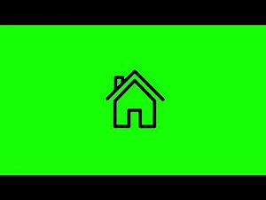 house icon green screen | animated icon green screen