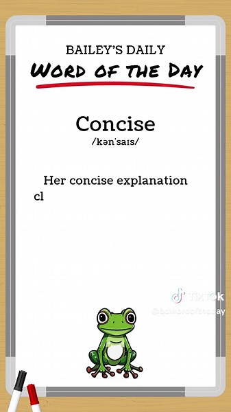 Word of the Day: Concise - Enhance Your Vocabulary