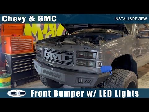 Hooke Road Guardian Front Bumper w/LED Spotlights for Chevy & GMC Offroad 丨Install & Review