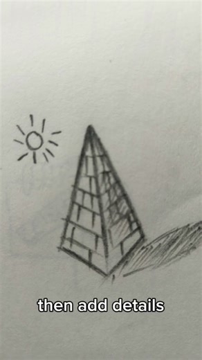 How to draw a pyramid #art #fypシ #drawing #fypシ゚viral