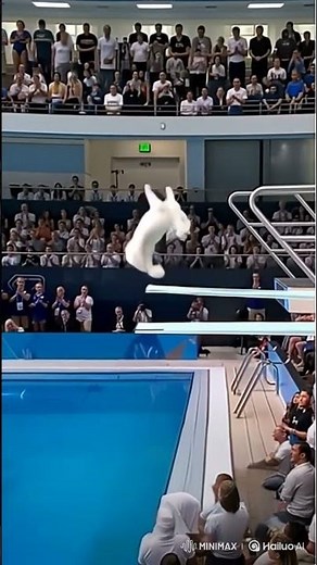 Cat + AI = The Most Epic Dive Ever | ‪@AiCatDiving‬ #catolympics #artificialintelligence #pets