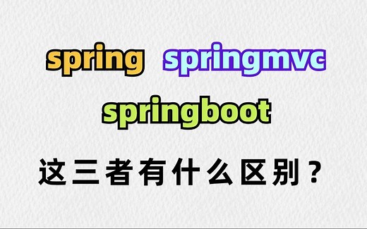 面试官：请你说说spring、springmvc、springboot，这三者有什么区别呢？6分钟告诉你，通透易理解