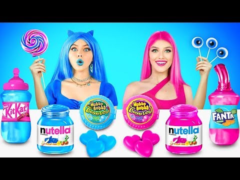 Pink Food VS Blue Food Color Challenge | Buying & Eating Everything In ONE COLOR by Turbo Team