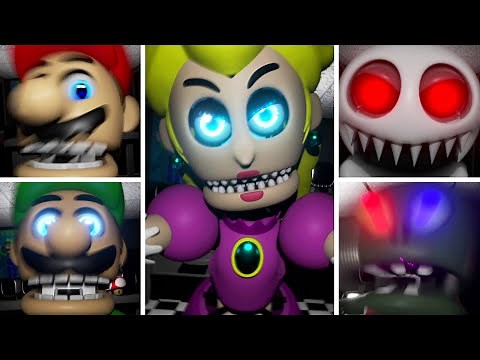Five Nights at Mario's - All Jumpscares & Extras (3D Remastered)