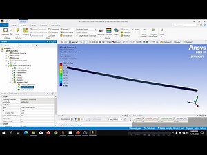 ANSYS Tutorial : Stress analysis of a simply supported beam with Combined Loading using ANSYS 2022