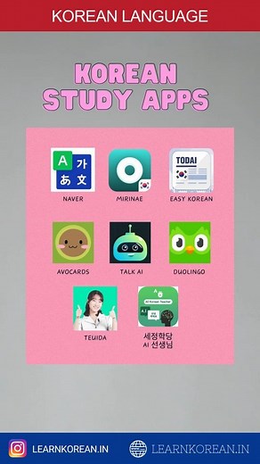 LKI School of Korean Language on Instagram: "DETAILS 👇 Korean study Apps 2024 🤩 1.NAVER Dictionary: The Best Korean Dictionary 2. Mirinae : Learn Korean daily sentences using Kpop lyrics Kdrama subtitles with fun lessons (Fun fact: There is also a Chrome Extension version that lets you explore and learn from Korean text you encounter on any website, including Kdrama subtitles on streaming sites like Viki.com, Netflix and Youtube) 3. Easy Korean : App with Korean News, good for everyday reading