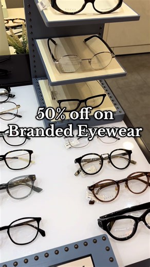 🔥 50% OFF selected branded eyewear at Better Vision Causeway Point, Westgate & Tampines Mall! Style up your look for half the price — while stocks last. 👓✨ #bettervision #brandedeyewear #gucci #montblanc