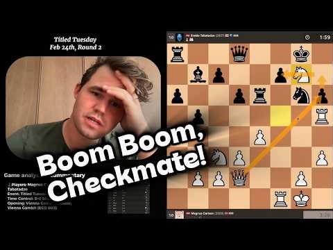 Magnus Carlsen Pilots the Vienna Gambit (Falkbeer Variation) | Titled Tuesday