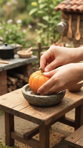 Miniature Pumpkin Pie Recipe 🎃 | Tiny American Dessert | Miniature Cooking
