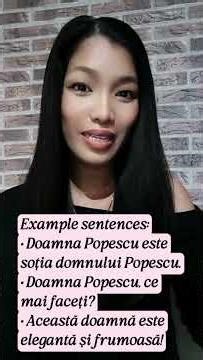 How to Address People Politely in Romanian | Domnul, Doamna, Domnișoara Explained