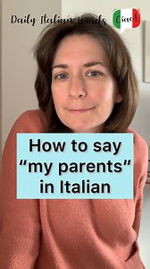 The "secret" way to say "my parents" in Italian! 😉 #italianlanguageschool #studyitalian #italiano #imparareitaliano #italian #loveitalian #learningitalian #italianlanguagelover #italianlanguageonline #linguaitaliana #dailyitalianwords #italianoperstranieri #italianoonline #italianteacher #italianlanguagecourses #italianlanguage #learnitalianlanguage #learnitalianonline #learnitalian | Daily Italian Words