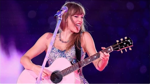 Watch: Taylor Swift greeted in Scotland with bagpipe version of ‘Love Story’