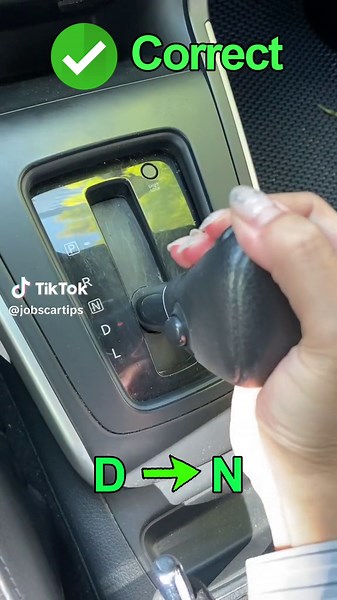 The correct way to park an automatic car