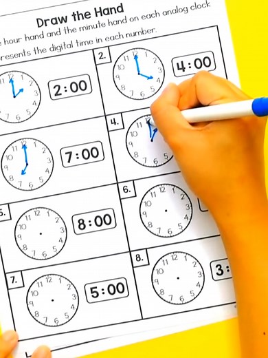 Telling Time Worksheet for Kids: Analog & Digital Clock