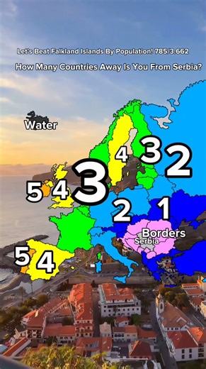 How Many Countries Away Is You From Serbia? #Mappings