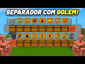SEPARADOR de ITENS com GOLEMS DE COBRE no Minecraft Bedrock 1.21 - TUTORIAL