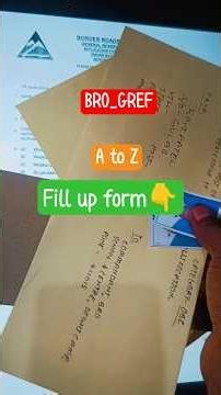 BRO GREF ka form kaise bhare || BRO GREF form fill up, offline BRO GREF form #brogref #form #shorts