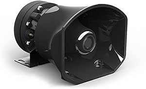 SpeedTech Lights Cone Speaker 100-Watt Emergency Vehicle Siren Speaker for High Performance Hazard Warning/Police, Fire Trucks, Ambulance Speakers System - Compact Cone Shape Speaker with Black Finish