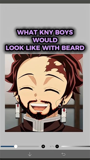 Drawing KNY Boys with beards 🧔🏻✏️🎨 #kny #knyoc #drawing #demonslayer #kimetsu