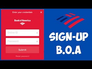 Sign Up Bank of America: Create Bank of America Account Online