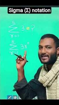 What does summation mean ? Sigma (Σ) notation #revolutioneducation #mathstricks