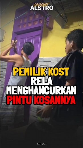 The boarding house owner was willing to destroy the door of his boarding house, in order to save ...