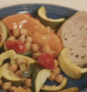 Recipe: Mediterranean Pork Chops and Veggies