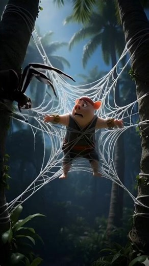 captain chicken save crewmember from spider #captainchicken #cartoonshorts #animationshort #unfrezz