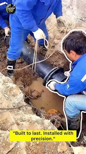 "Cast Iron Pipe Installation | Strong & Durable Plumbing Process 🔩🔥"