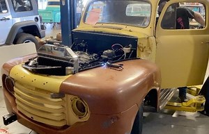 28 reactions | Finally got the 1950 Ford F1 running. No exhaust on it yet. How’s that sound? #fatfendergarage #1950ford #fordf1 | Fat Fender Garage | Facebook