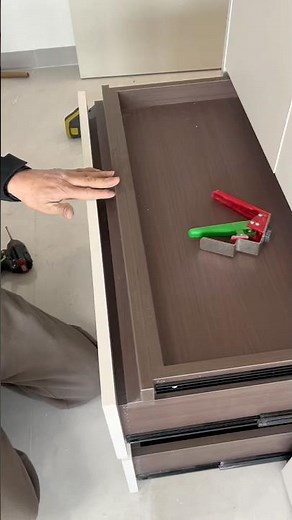 Secret Drawer Installation Inside Cabinet | Hidden Storage Woodworking #wood