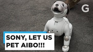 Mr. Sony did not let us pet the new adorable Aibo. And we will never forgive him. Let us pet the good robo boy Mr. Sony. | Gizmodo