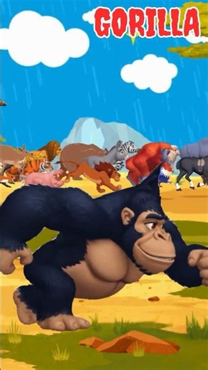 Animal Sounds & Comparison Song🦍 Learn Heavy, Light, Strong & Gentle🌟 Fun Kids Animals Learning Song