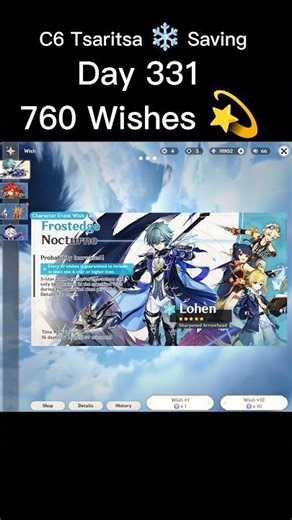 Jun 13, 2026 | C6 Tsaritsa Saving❄️ 760 Wishes#CryoArchon #Tsaritsa #GenshinImpact #Snezhnaya