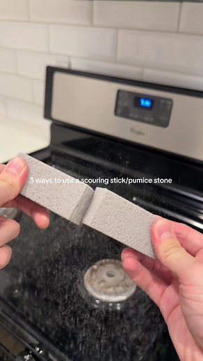3 ways to use a scouring stick/pumice stone for cleaning 🧹🧼🫧 #cleantok #cleanwithme #cleaningtips #cleaninghacks #cleanhome