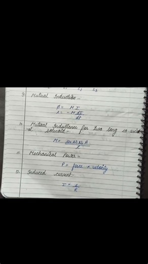 Class-12 Ch-6 Electromagnetic Induction Formula Sheet|#youtubeshorts #physics #numericals