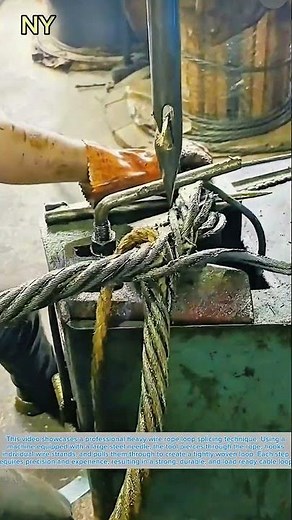 Heavy Wire Rope Loop Splicing: Piercing, Hooking & Precision Weaving.