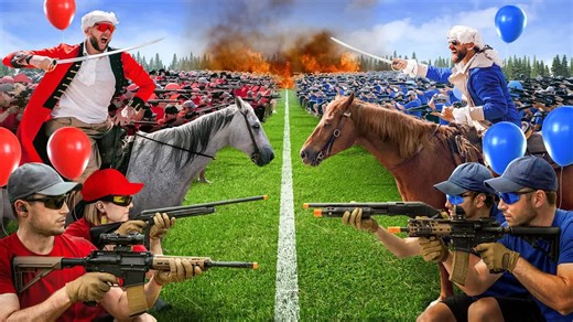 The biggest airsoft battle you have ever seen! 🔫⚔️ #dudeperfect #airsoft #battle | Dude Perfect