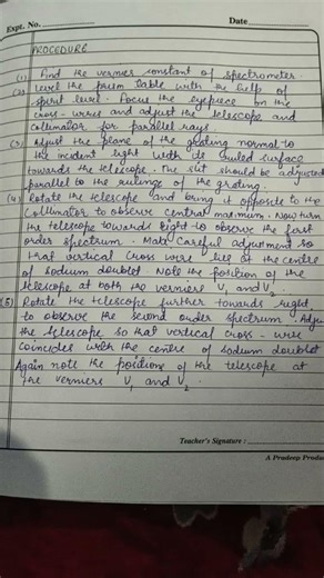 To determine the wavelength of sodium light by using a plane diffraction grating#experiment #physics