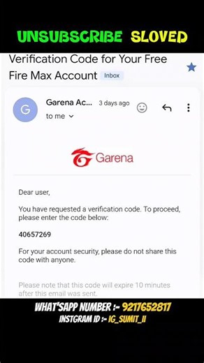 You Unsubscribed from Free Fire Gmail unsubcribe Hack?OTP Nahi AaRahaSolution#ffbindgmailresubscribe