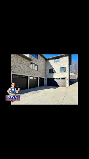 Royal Garage Doors Repair LLC on Instagram: "6 GARAGES. 1 MASSIVE TRANSFORMATION. 🔥 From outdated doors to 6 fully custom garage doors with color-matched wrapped trim and oversized tinted windows—this is what a true upgrade looks like. Clean lines. Modern style. Perfect match. Installed with precision by Royal Garage Doors Repair This isn’t just a door replacement — it’s a full curb-appeal transformation. 📞 Call/Text 331-329-7060 Same-Day Service | Custom Designs | Royal Treatmen