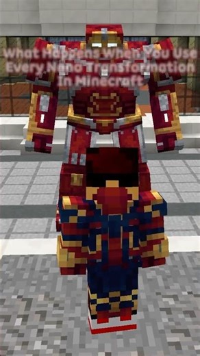 What Happens When You Use Every Nano Transformation In Minecraft #shorts #marvel #gaming #minecraft