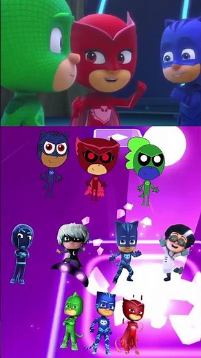 PJ Masks EXE - Cat Boy 🆚 Night Ninja EXE 🎶 Tiles Hop #pjmasks #coffindance #tileshop #shorts