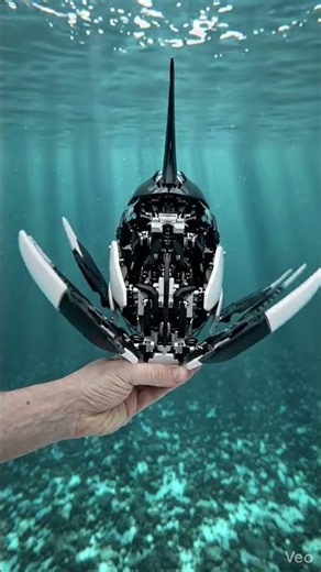 Dolphin Transformation | High-Contrast Mechanical Sea Predator Robot (POV ASMR)