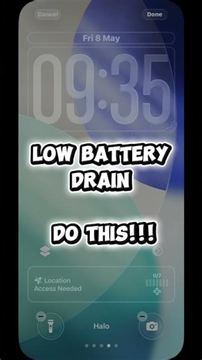 Fix #8: Your lock screen widgets = 20% battery drain. #iPhonetips #iphone